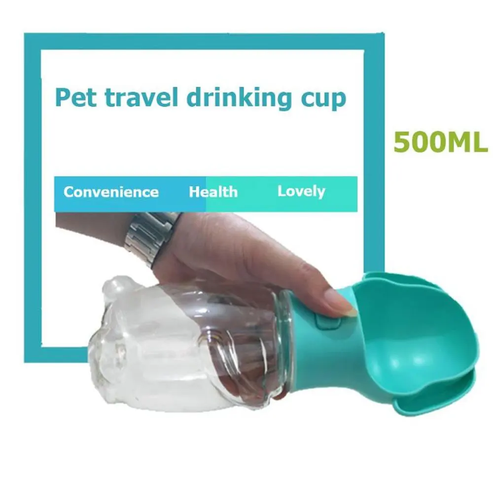 Бутылка для воды собак портативная герметичная чашка с большим лотком дорожная
