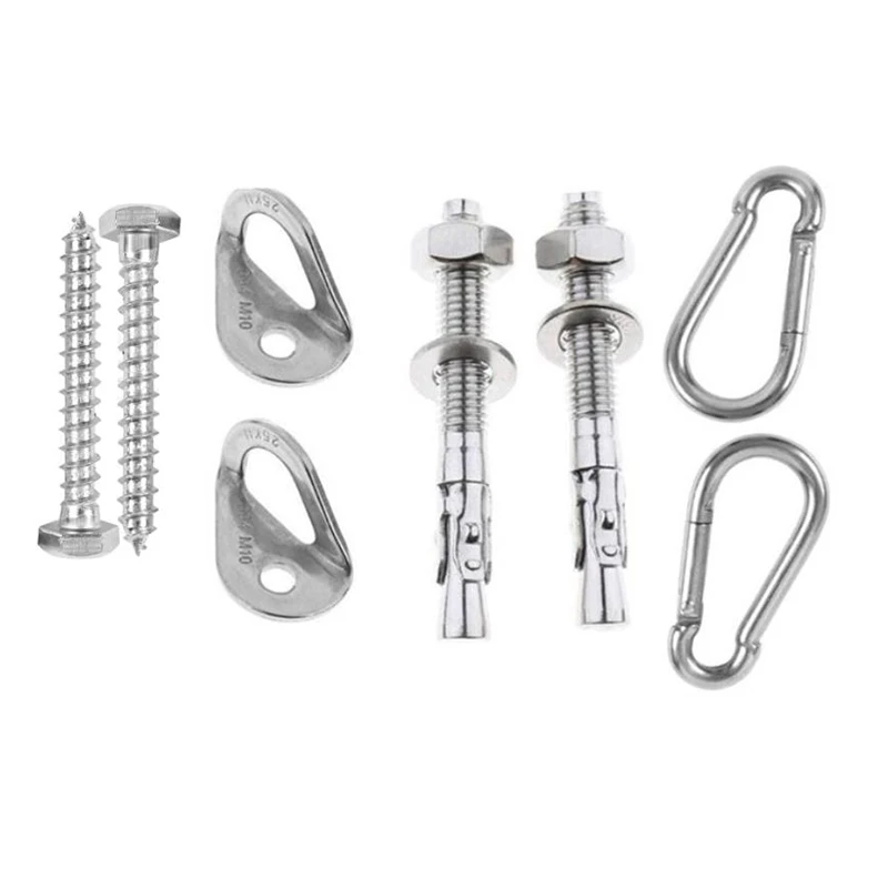 

NEW-Hammock Hanging Kit Outdoor Indoor,Heavy Duty Steel Hanging Hardware Hooks for Wall Tree,Climbing,Holds 800Lbs