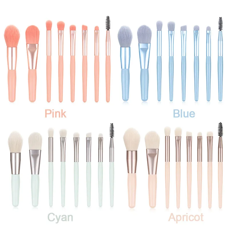 8 шт профессиональный макияж лица кисти Красный Тени для век Румяна Основа