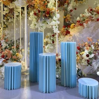 4 pcs party decoration paper folding cylinder pedestal display rack pillars for wedding diy dessert cake table stand columns