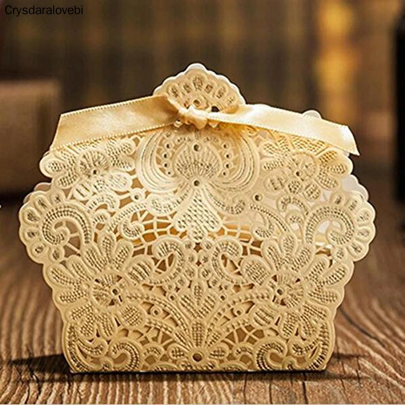 

25/50pcs/lot Laser Cut Favor Candy Box Paper Candy BOXS Gift Boxes Wedding Party Favor Decoration Wedding Decorations