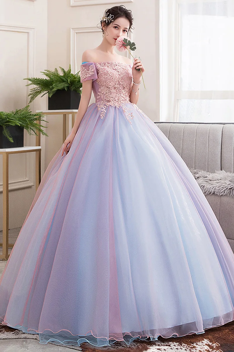 Роскошное бальное платье Quinceanera винтажное с открытыми плечами для выпускного