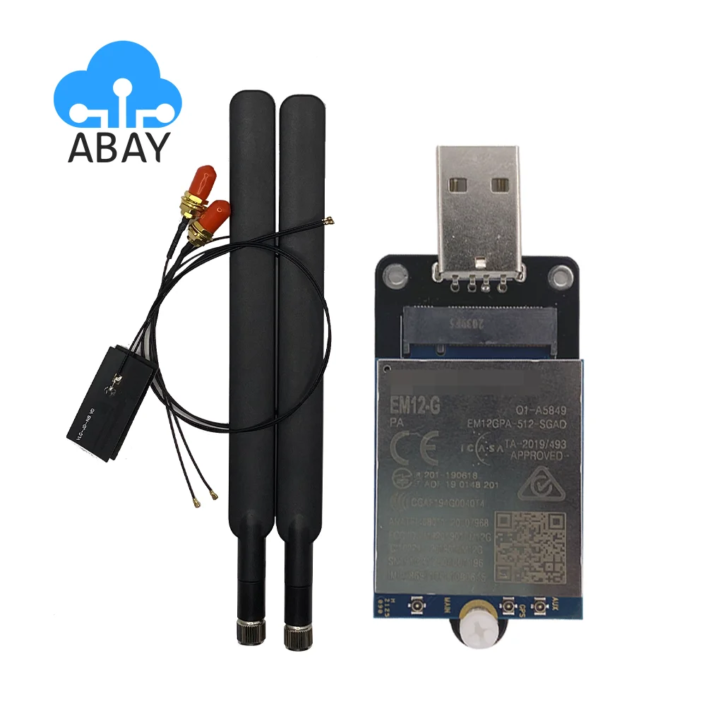 

Quectel EM12-G EM12 LTE Advanced Cat12 IoT модуль с NGFF на USB M.2 адаптер + FPC Aantenna + кабель передачи