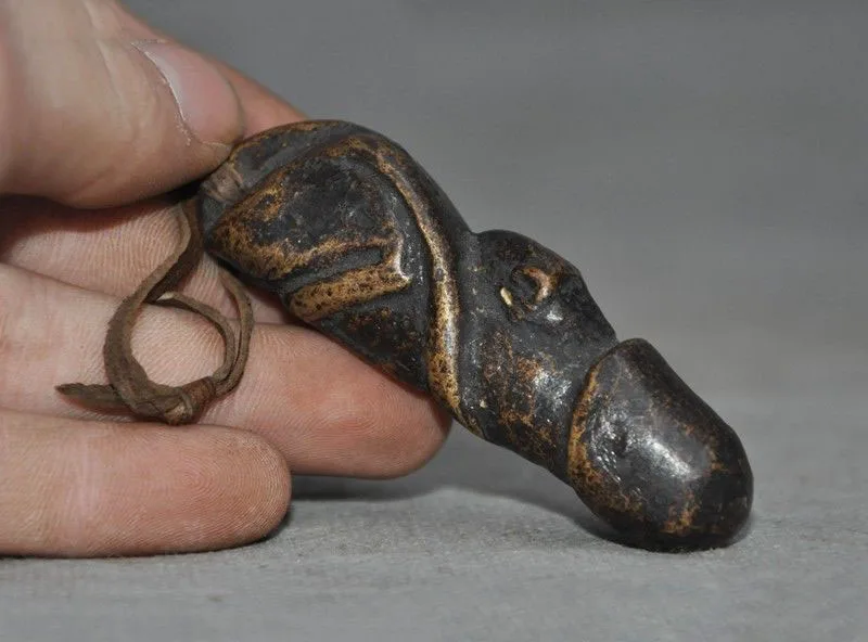 

christmas old Tibetan Buddhism bronze man Reproductive organs statue talisman Pendant halloween