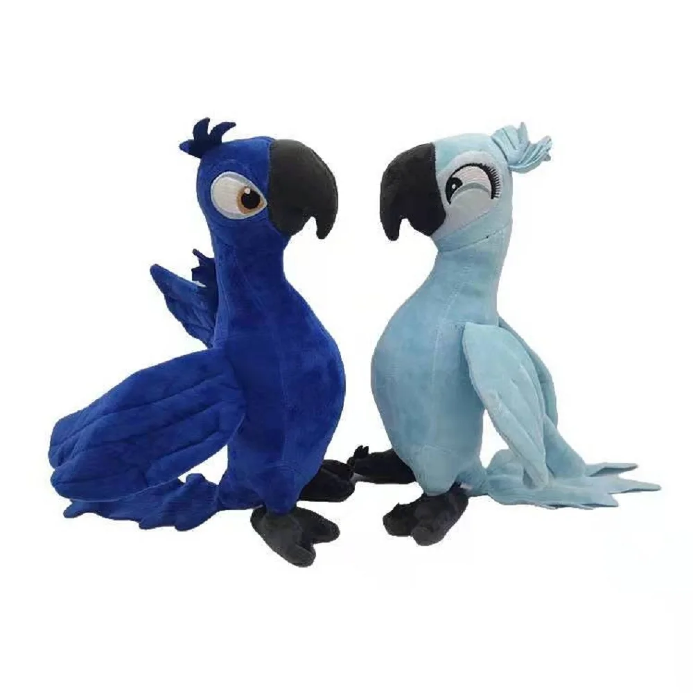 

35cm Rio 2 Macaw Blu & Jewel Plush Toys Cute Cartoon Blue Parrot Bird Stuffed Animal Dolls Gifts for Kids Birthday Christmas