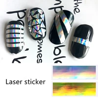 nail sticker strap glue gold and silver laser nail sticker colorful laser sticker nail art decoration