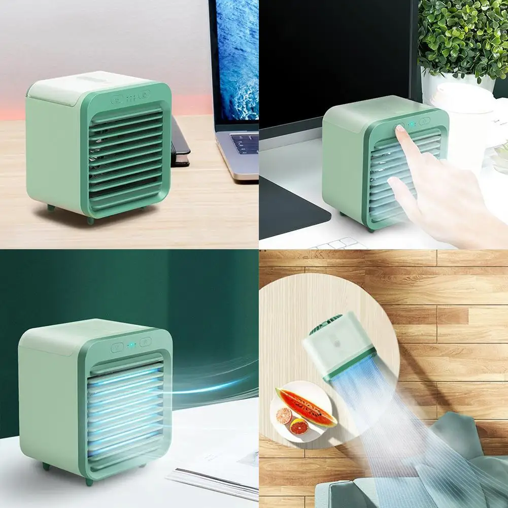 

Mini portable cooling air conditioner desktop artifact purifier air with cooler fan spray humidifier water O5C4