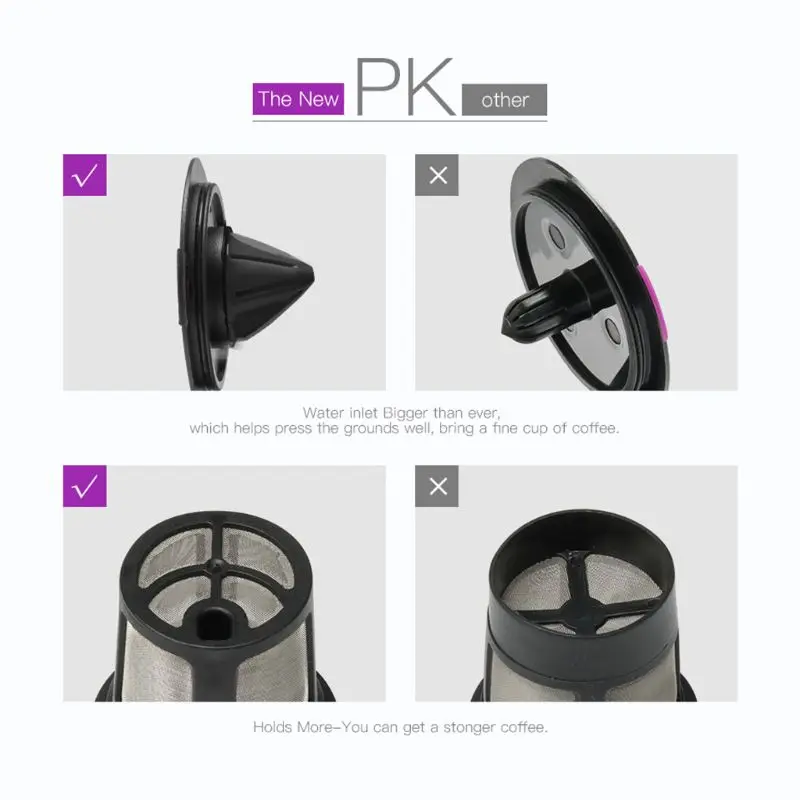 Многоразовая чашка с фильтром для кофе многоразовая капсула заполненная