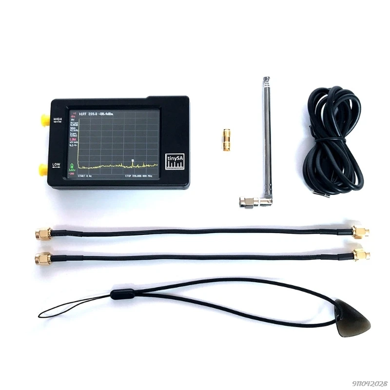 

Portable tinySA Spectrum Analyzer Hand Held Signal Generator with 2.8 inch Touch Screen Rechargeable Battery Frequency UHF 21