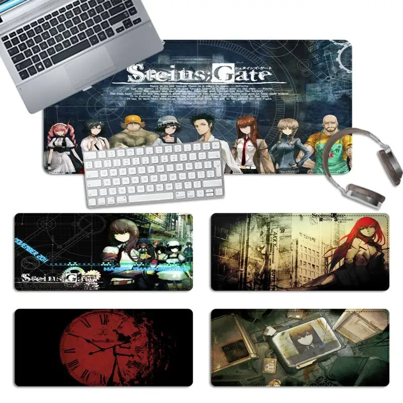 

Soft Steins Gate Gaming Mouse Pad Gamer Keyboard Maus Pad Desk Mouse Mat Game Accessories For Overwatch