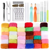kaobuy 70pcs needle felting kit include 36colors wool roving needle felting needles fingercots awl and wool felting tools%c2%a0