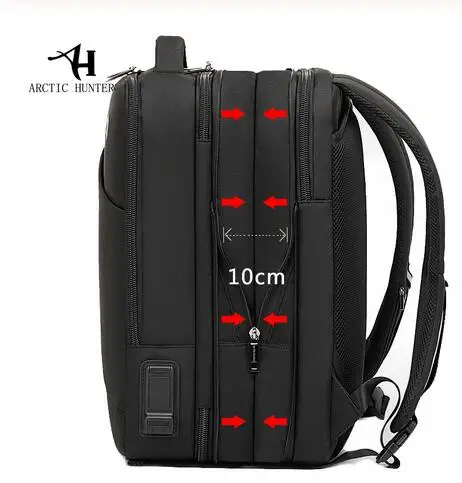 Рюкзак Artic Hunter мужской для ноутбука 15 6 дюйма саквояж с USB-зарядкой чемоданчик