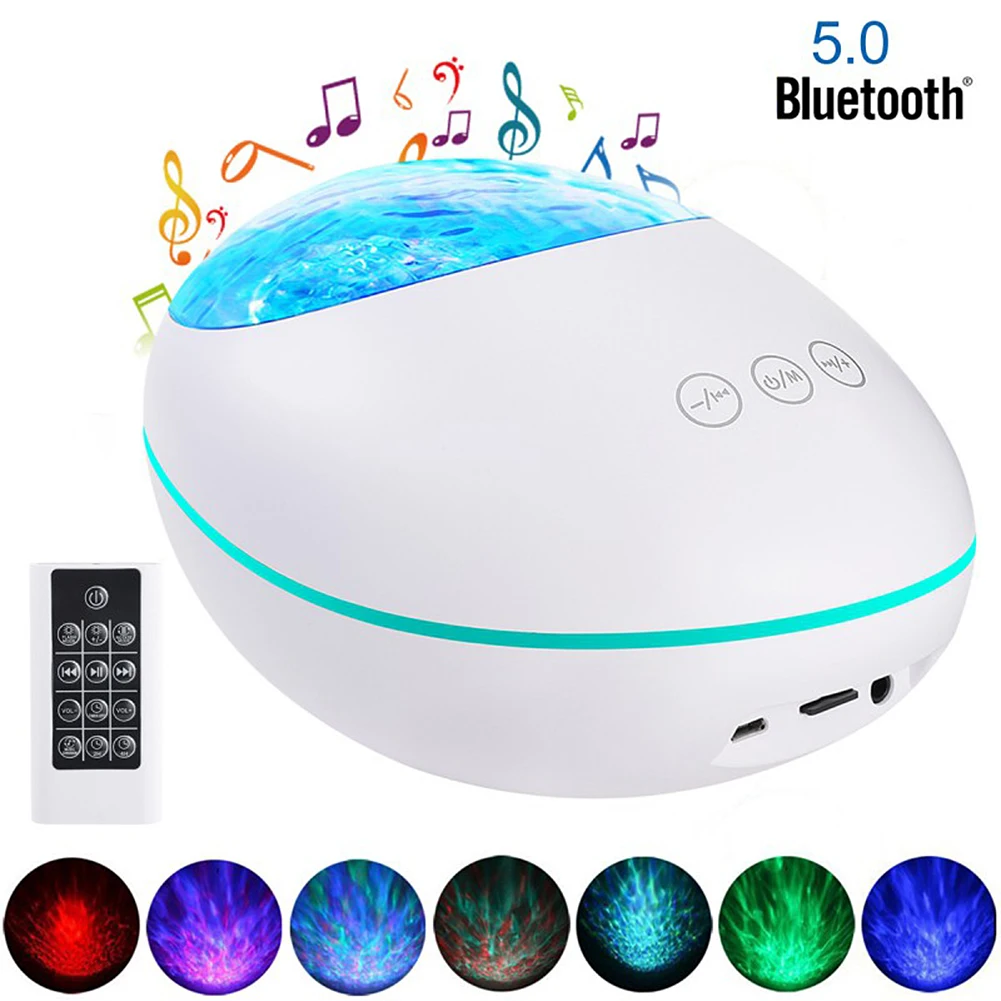 12 LED 8 цветов ночной океан волны проектор светильник лампы проектора Музыкальный