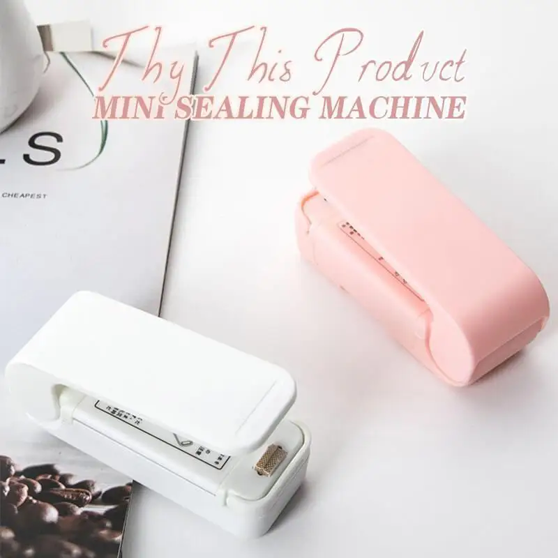 

Mini Sealing Machine Portable Home Heat Bag Plastic Food Snacks Bag Sealing Machine Food Packaging Kitchen Vacuum Resealer