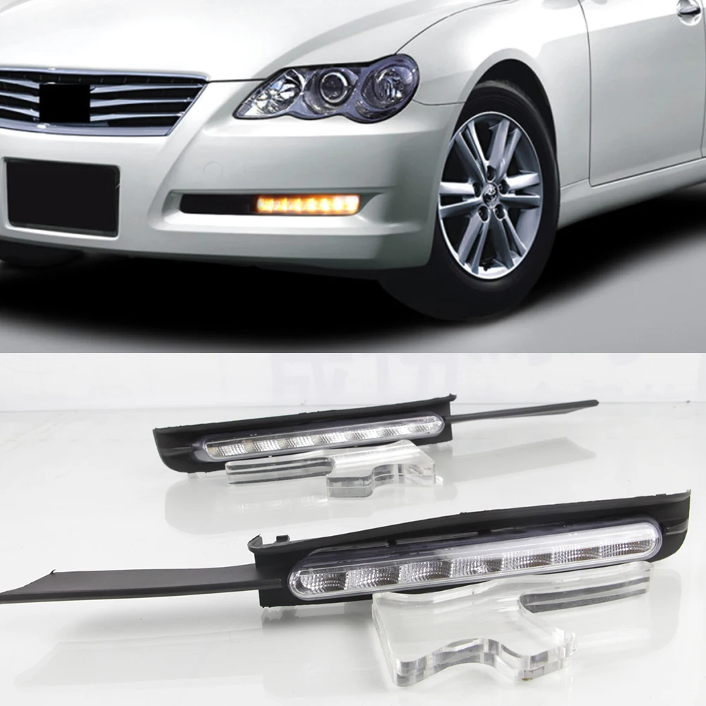 CSCSNL 1 пара DRL для Toyota MARK X REIZ 2004 2005 2006 2007 2008 2009 светодиодный Дневной светильник с