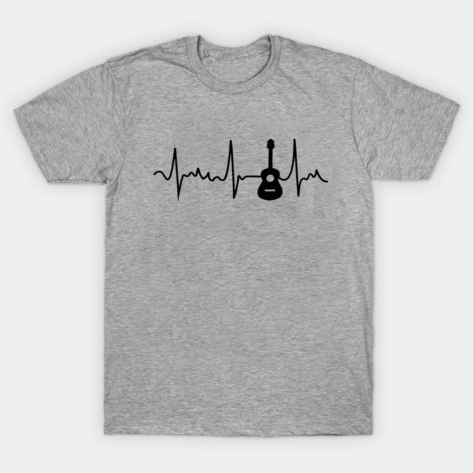 

Music Guitar Players Guitar Heartbeat T-Shirt Musician Rock Love Gift Summer Cotton Short Sleeve O-Neck Unisex T Shirt New S-3XL