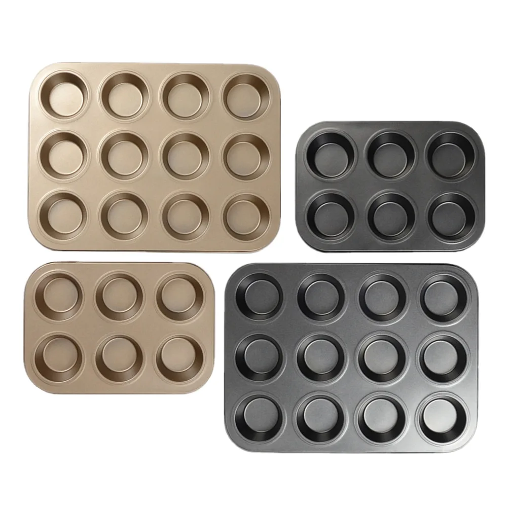 

Non-Stick 6/12 Hole Cupcake Paper Cups Bakeware Tools Round Muffin Cake Baking Molds Bakery Utensils Kitchen Accessories