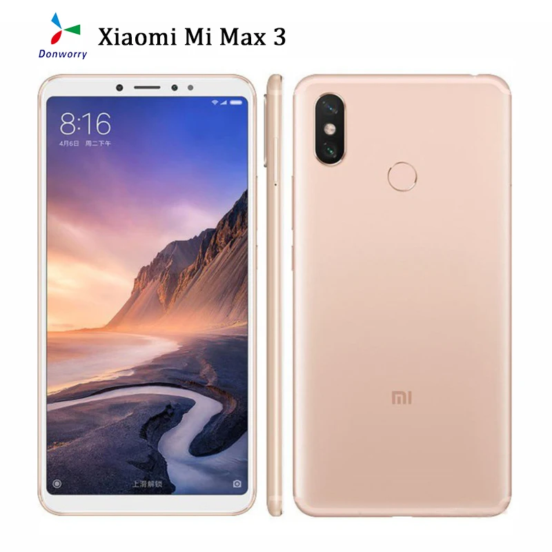

Unlocked Xiaomi Mi Max 3 6.9 inch 6G RAM 128GB ROM Fingerprint 4G Android SmartPhone Celular Xiaomi Global Version Refurbished