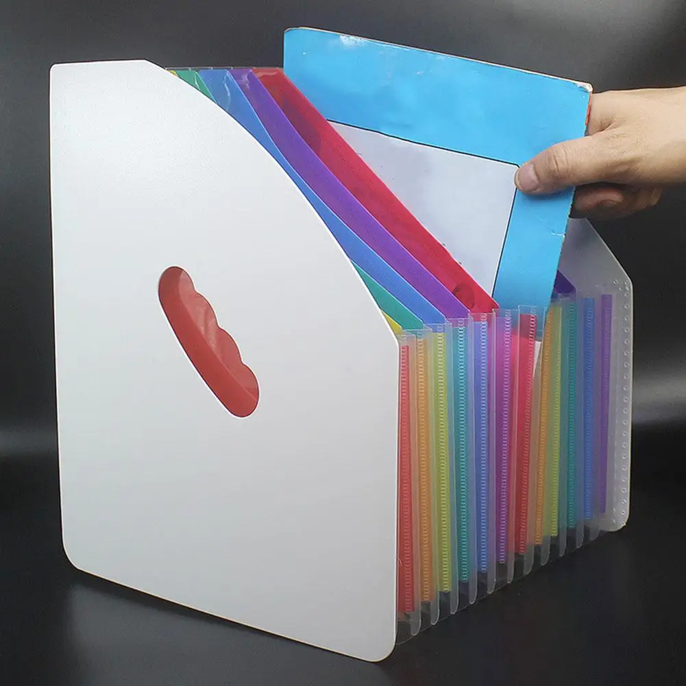 

Organ Package Wide Range Of Application Large Capacity Rainbow Vertical A4 Organ Package For Student Teacher File Shelf