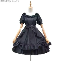 made for you handmade princess lolita dress daily short sleeve high waist slim dress