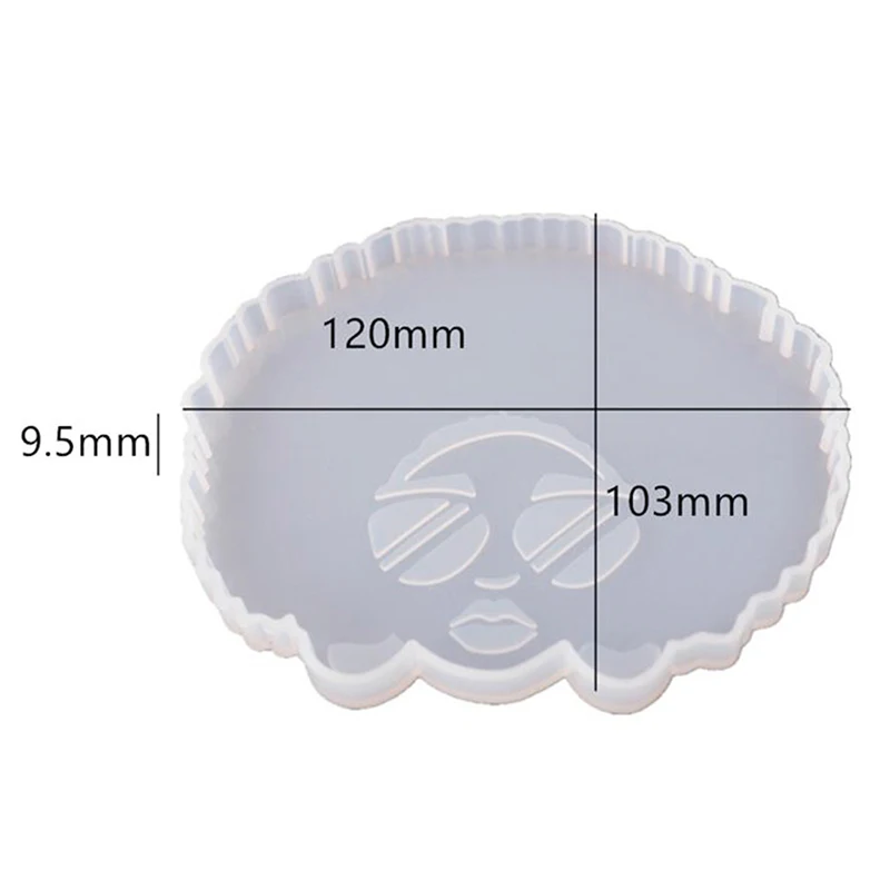 

DIY Crystal resin resin mold irregular coaster explosion head glasses girl coffee cup cushion mirror mold resin mold tray