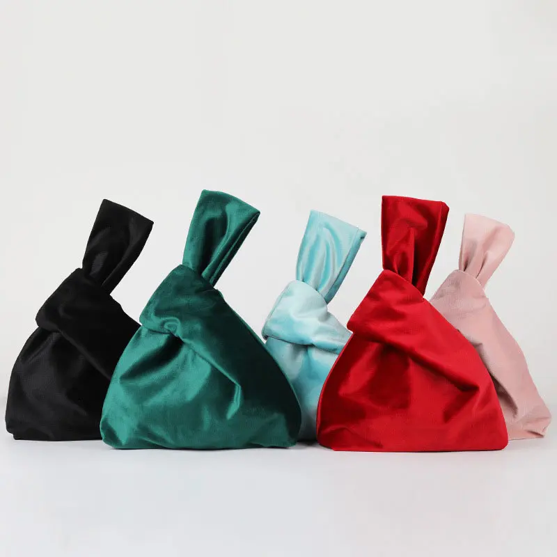 

Fashionable Women Handbag Tote Satin Vintage Velvet Handbags Portable Travel Bags Simple Coin Purse