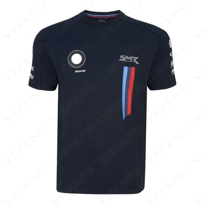 

Summer For BMW Motorrad World SBK Team SMR Motorsport Superbike Motorcycle Racing Dark Blue T-Shirt Men's Short Quick Dry Jersey