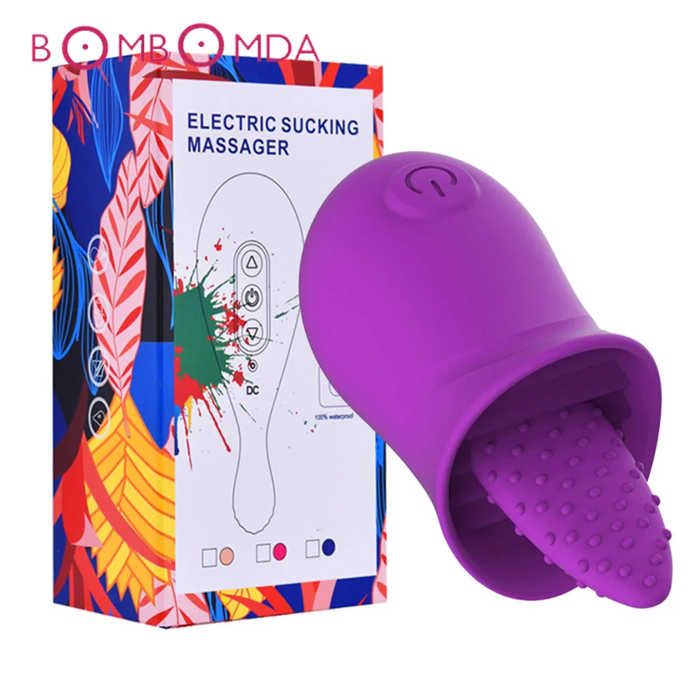 G Spot Lick язык Стимуляция клитора Вибратор киска массаж Женский мастурбатор