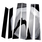 6 шт., Обложка для пианино для окон и дверей Honda CRV 2007 2008 2009 2010 2011, глянцевая черная