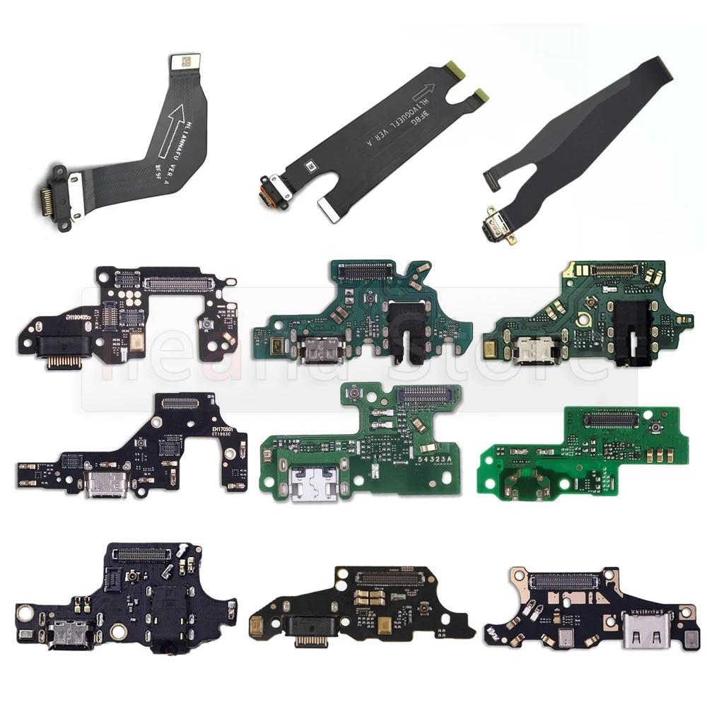 

USB Charger For Huawei P30 P40 Pro P8 P9 P10 Lite 2017 Plus Board Port Connector Mic PCB Dock Charging Flex Cable