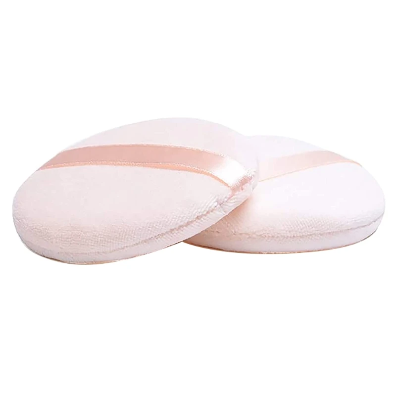 Пуховая пуховка из чистого хлопка для рассыпчатой пудры минеральная пудра