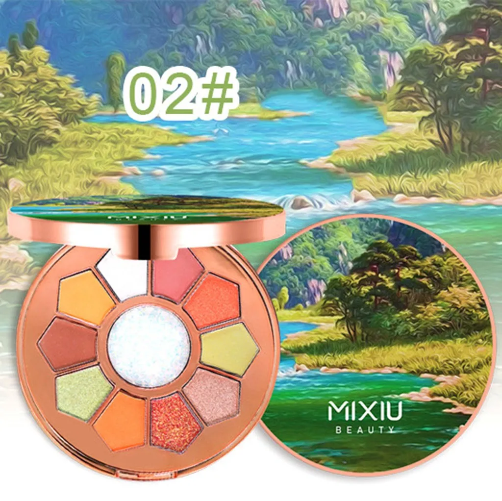 Палетка натуральных теней перламутровые блестящие матовые тени для век макияжа