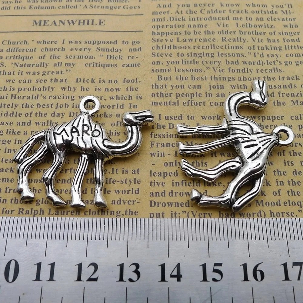 

25pcs Camel Charms 33mm x 40mm DIY Jewelry Making Pendant antique silver color
