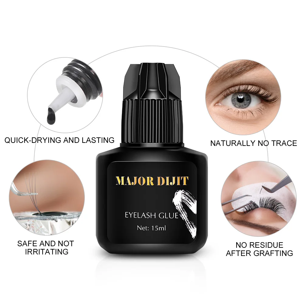 Клей профессиональный для наращивания ресниц быстросохнущий клей черный 5/10/15 мл