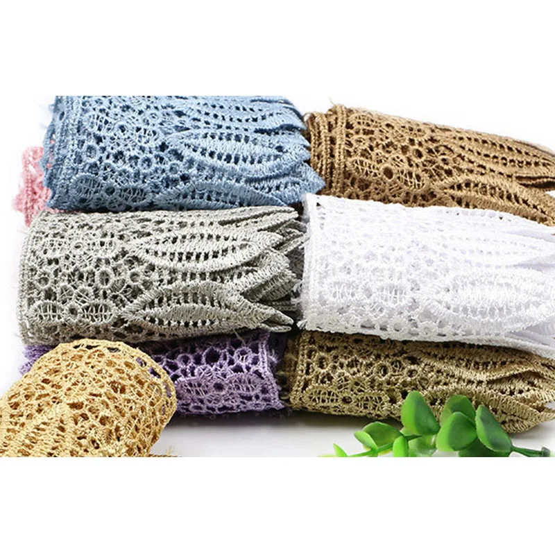 100 ярдов/партия высокое качество красивое кружево лента тесьма 92 мм кружевная