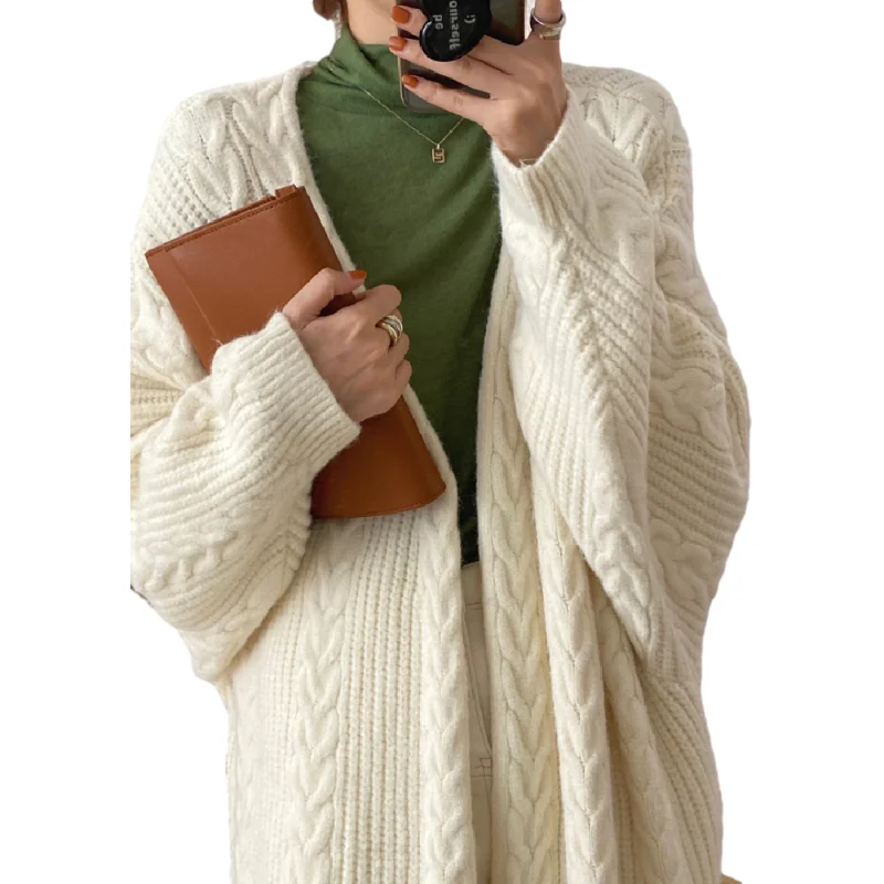 

New Oversize Womens Sweaters Autumn Vintage Cardigans Loose Winter Sweater Knitted Plus Size Women Cardigan Knit Button Loose
