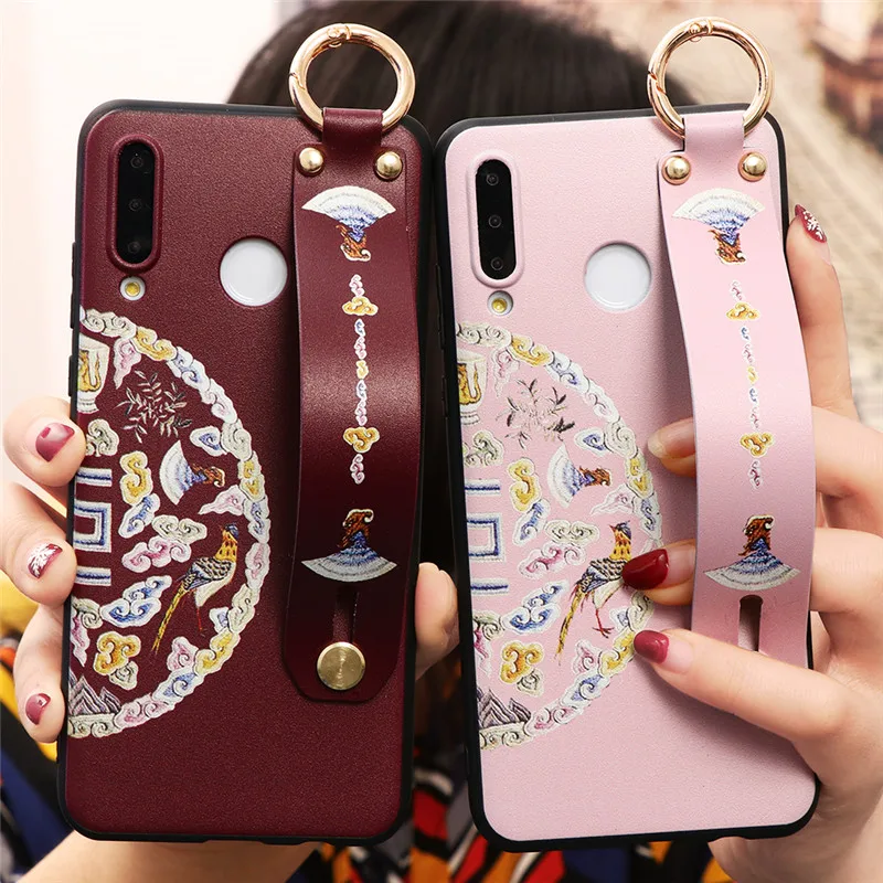 Чехол с ремешком на запястье для Huawei P40 P30 P20 Mate 30 Honor 20 Pro 10 Lite 20i 10i Y9 Prime 2019 2018 |