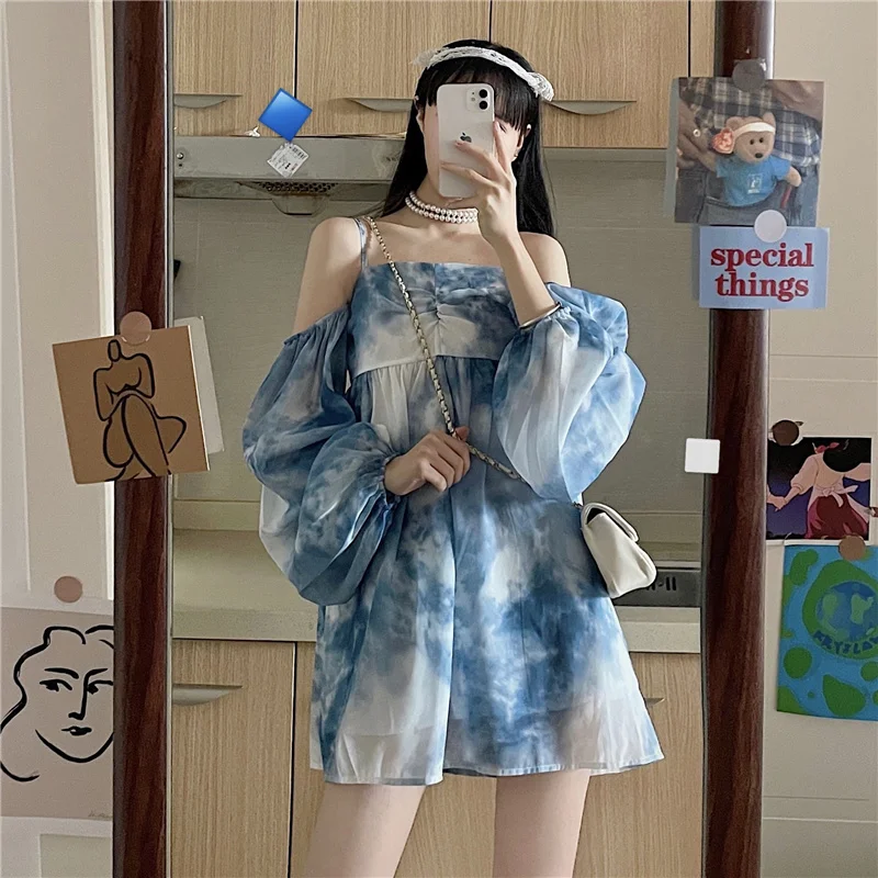 Платье на бретелях летняя Корейская версия 2021 новая модная Праздничная пляжная