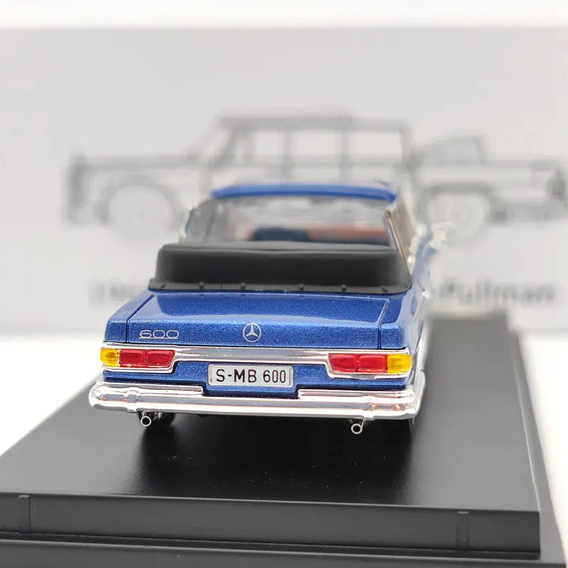 DCM 1:64 для 1966 M ~ ceders-B nz 600 Pullman Convertible Blue Limited Diecast модель |