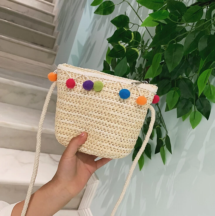 Новинка 2019 года Летняя Детская сумка милая на плечо для девочек соломенная