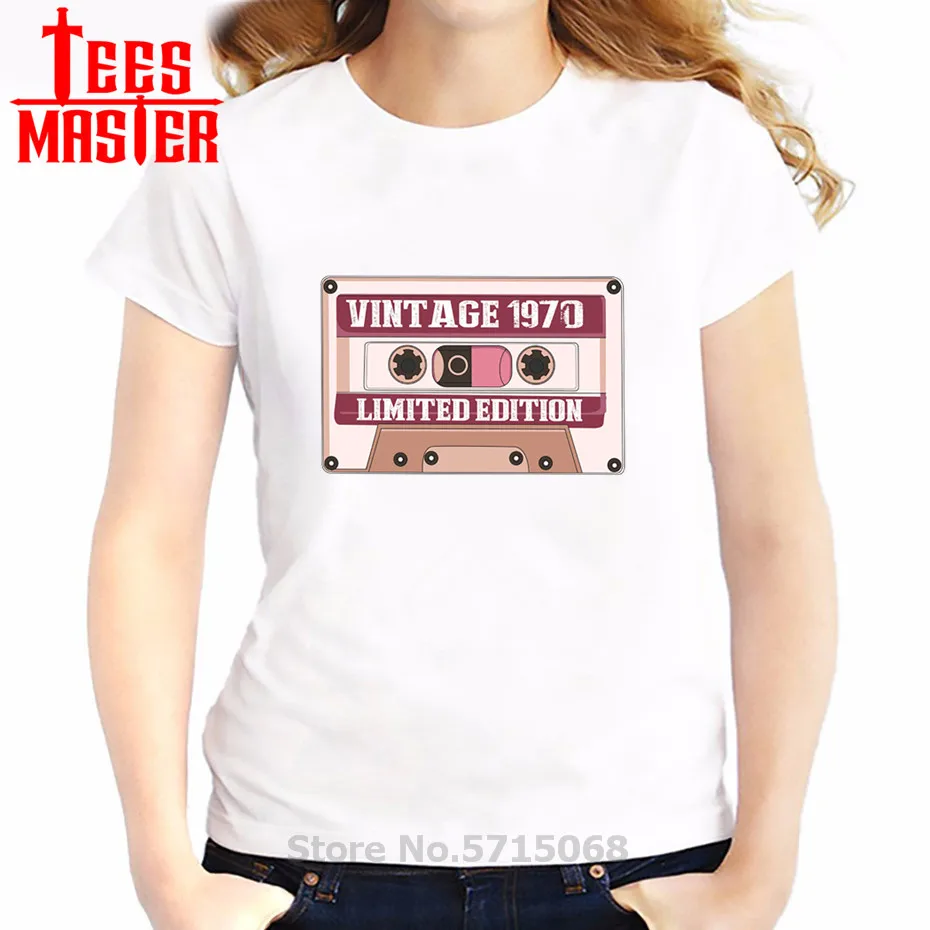 Винтажная футболка для празднования дня рождения 1970 лучший подарок женская