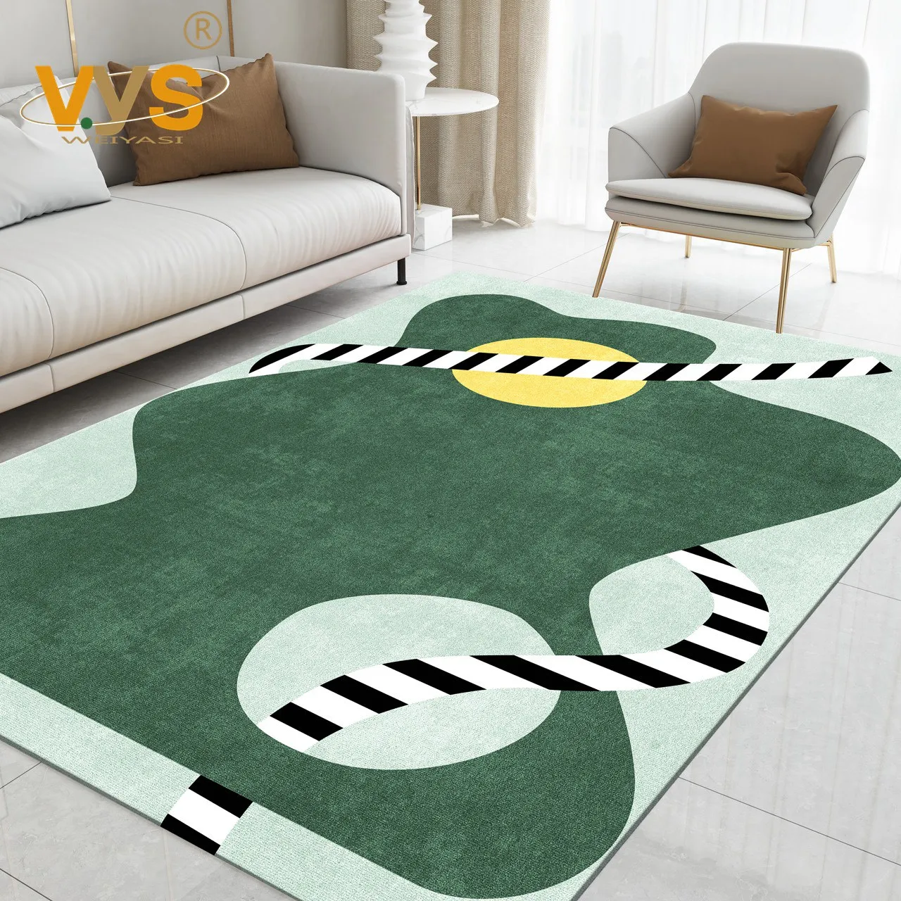 

Ковер для гостиной в скандинавском стиле, современное минималистичное одеяло для дивана, чайного столика, геометрический легкий роскошный ...