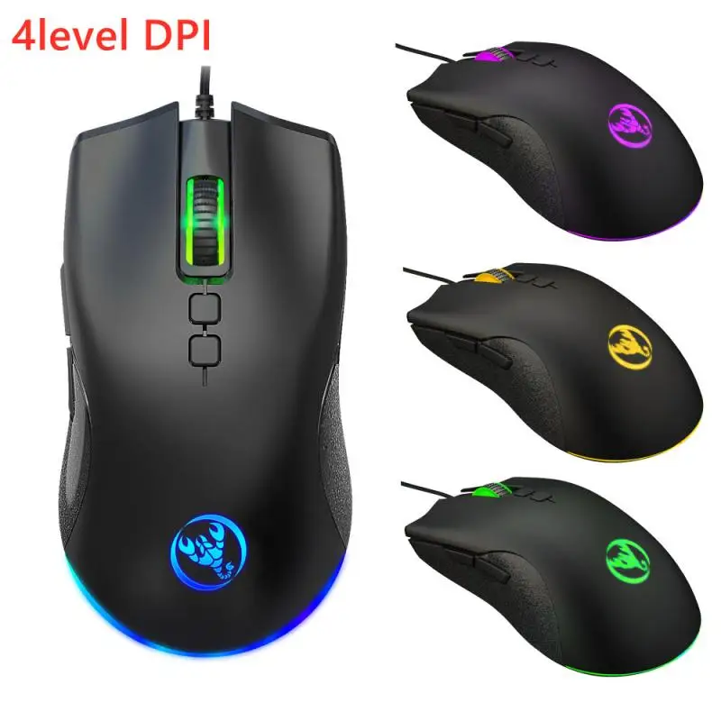 Брендовая прочная игровая мышь 6400DPI светодиодсветодиодный оптическая 7D USB