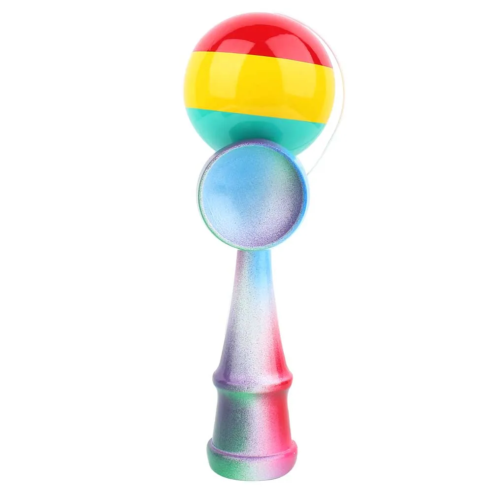 Новинка 2019 полосатый Kendama красочный окрашенный традиционный деревянный