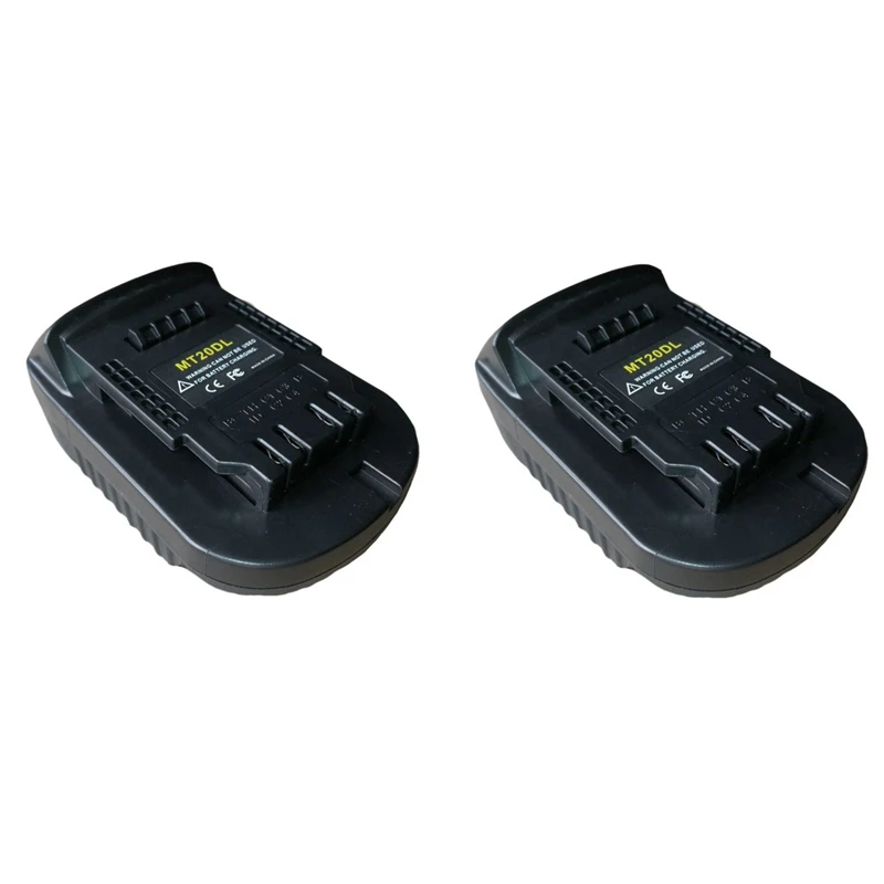 

Hot MT20DL Battery Adapter for Makita 18V Bl1830 Bl1860 Bl1815 Li-Ion Battery for Dewalt 18V 20V Dcb200 Li-Ion Battery 2Pcs
