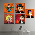 Картина на холсте с изображением доллара миллионера с изображением граффити, плакаты и принты, современное искусство, настенные картины, украшение для гостиной