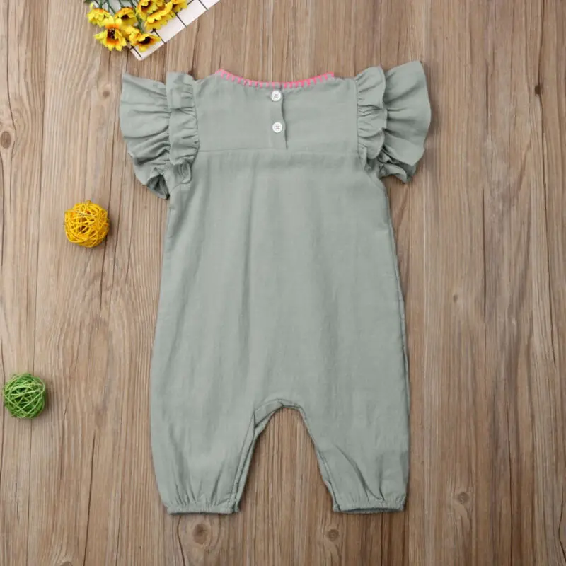 Maximum supplier Romper Newborn Infant Cotton Sleeveless Floral Jumpsuit Girl Outfits Clothes | Мать и ребенок