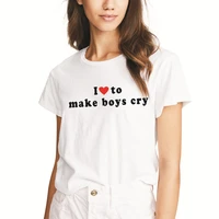 porzingis summer t shirt with slogans i love to make boys cry female t shirt white cotton tee tops women