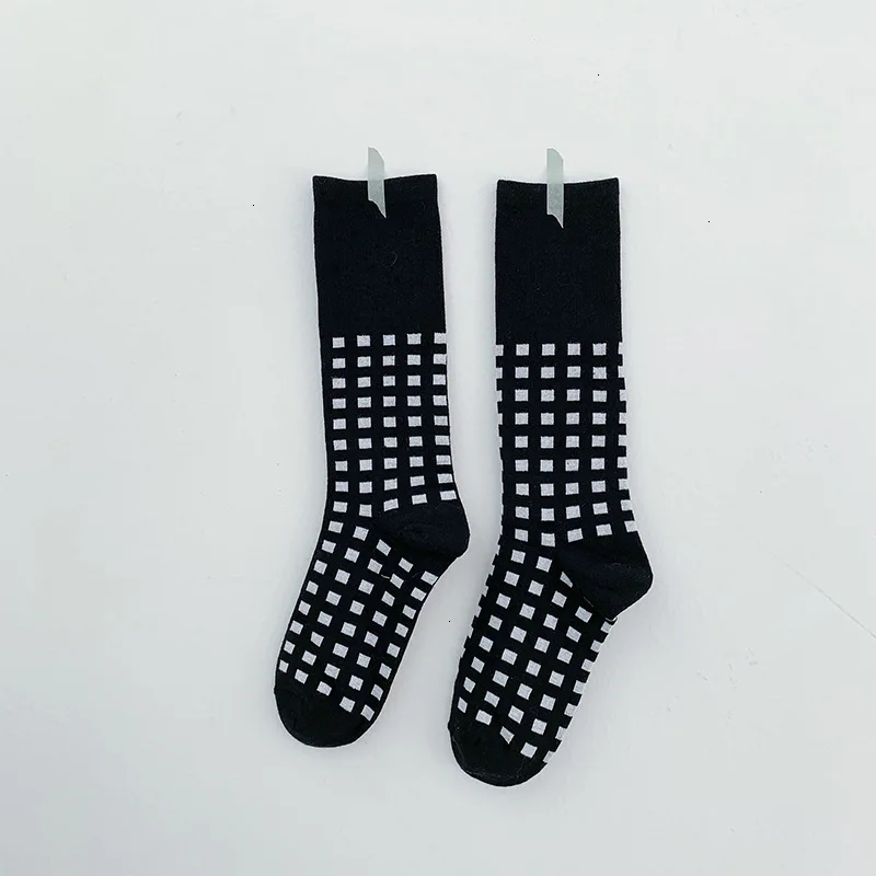 SP & CITY/хлопковые чулки в клетку для колледжа гольфы девочек высокие носки