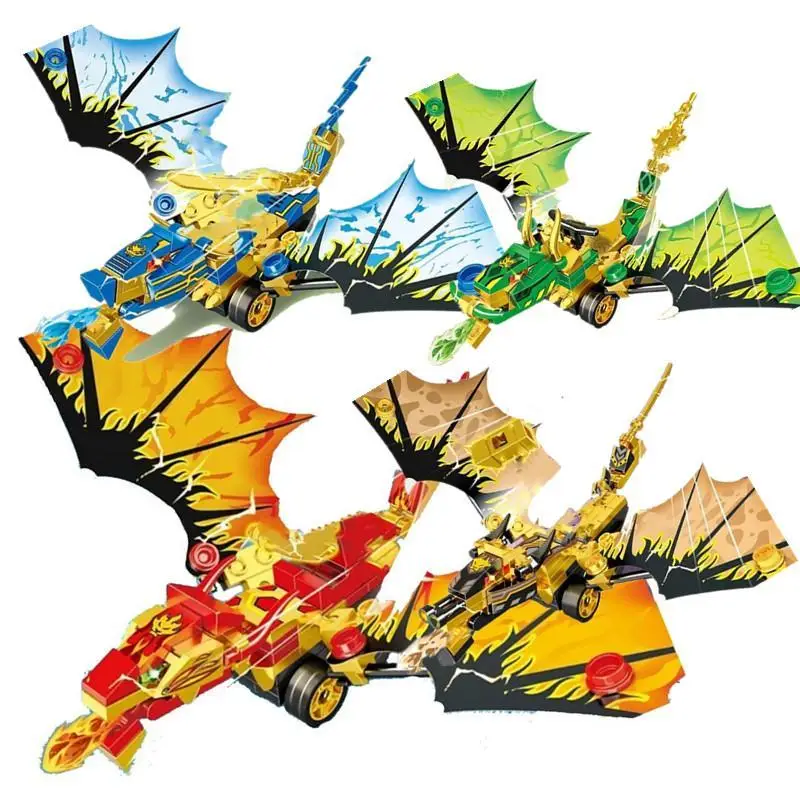

Ninjagoes Dragon Chariot Motor Motorbike Model Figures Building Blocks Kids Toys Gift for Children Boys Bricks Anime Figures